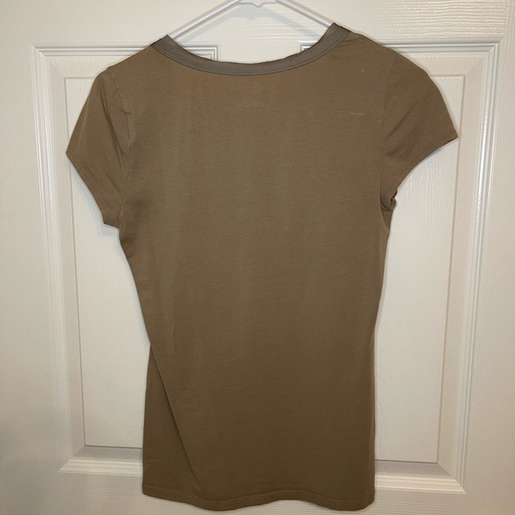 Ann Taylor Olive V-Neck Short Sleeve Tee – XS - Picture 3 of 8